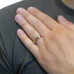 Gouden rosé cachet ring