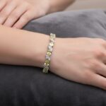 Zilveren armband met synthetische edelstenen