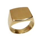 14 karaat Christian geel gouden cachet ring