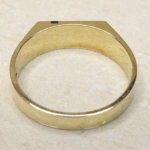 14 karaat geel gouden onyx zegelring