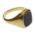 14 karaat gouden lagensteen cachet ring