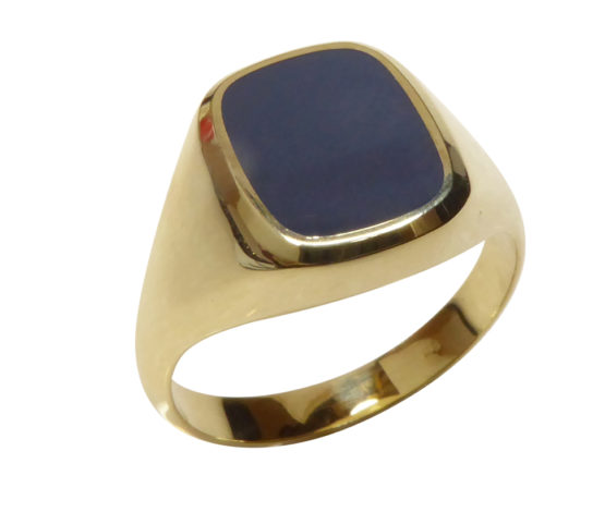 14 karaat gouden lagensteen cachet ring