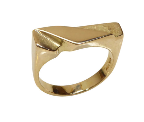 14 karaat heren gouden cachet ring