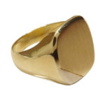 14 karaat massief gouden cachet ring