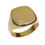 14 karaat massief gouden cachet ring