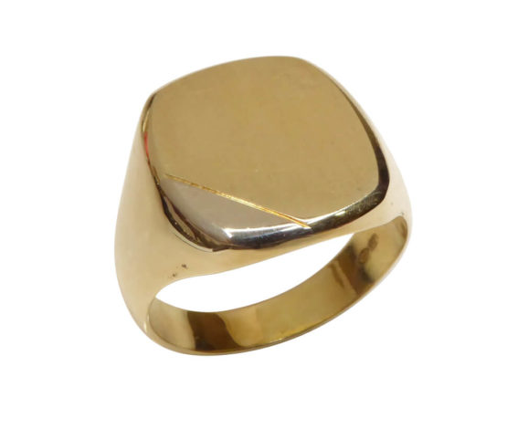 14 karaat massief gouden cachet ring