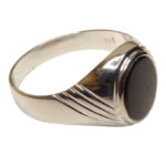 14 karaat wit gouden cachet ring
