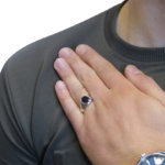 14 karaat wit gouden cachet ring