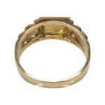 Bicolor gouden heren cachet ring
