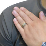 Bicolor gouden heren cachet ring
