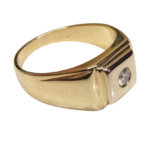 Cachet ring met diamant