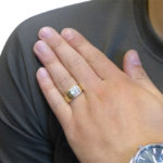 Cachet ring met diamant