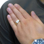 Christian bicolor gouden cachet ring met diamant