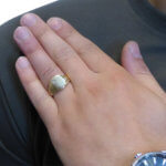 Christian geel gouden diamanten cachet ring