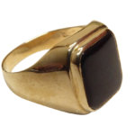 Christian geel gouden onyx ring