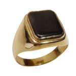 Christian geel gouden onyx ring