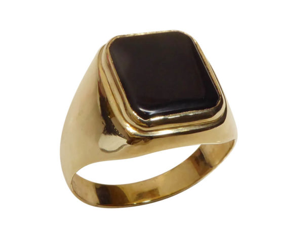 Christian geel gouden onyx ring