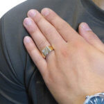 Christian gouden cachet ring met diamant