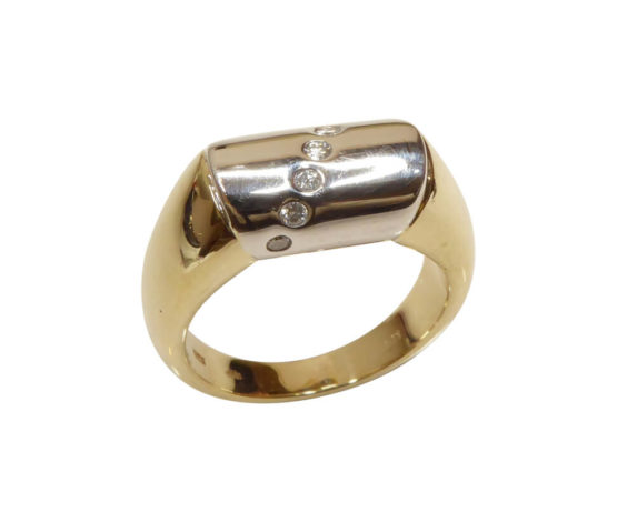 Christian gouden diamanten cachet ring