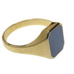 Christian gouden lagensteen cachet ring