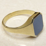 Christian gouden lagensteen cachet ring