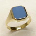 Christian gouden lagensteen cachet ring