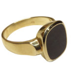 Christian gouden onyx zegelring
