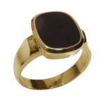 Christian gouden onyx zegelring