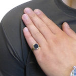 Christian gouden onyx zegelring