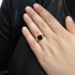 Christian gouden zegelring met onyx