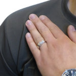 Christian wit gouden cachet ring