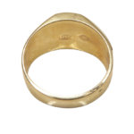 Geel en wit gouden cachet ring met diamant
