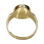 Geel gouden cachet ring met lagensteen
