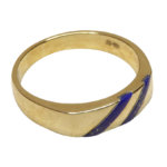 Gouden cachet ring met lapis lazuli