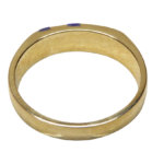 Gouden cachet ring met lapis lazuli