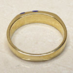 Gouden cachet ring met lapis lazuli