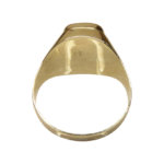 Gouden cachet ring met zwarte lagensteen