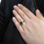 Gouden heliotroop cachet ring