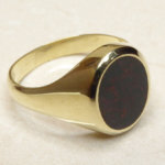 Gouden heliotroop cachet ring