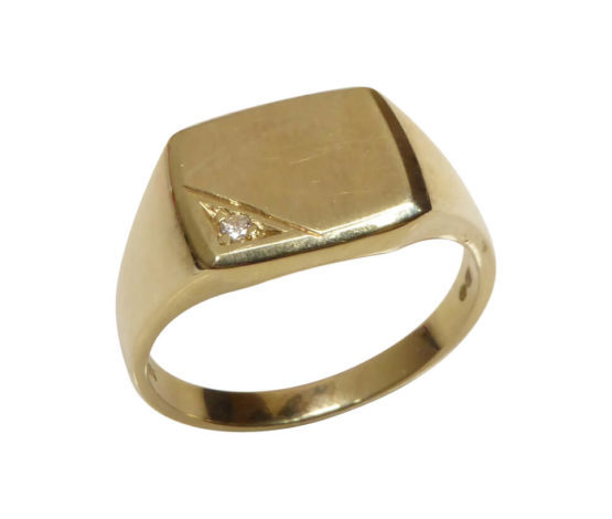 Gouden heren ring cachet model