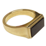 Gouden onyx cachet ring