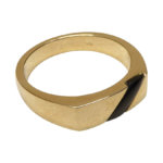 Gouden onyx zegelring