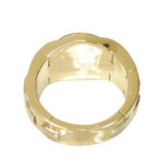 Gouden ring met diamanten en saffier