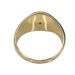 Gouden tricolor cachet ring met diamant