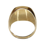 Gouden zegelring met onyx en diamanten
