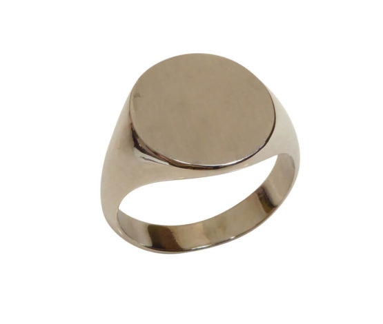 Wit gouden cachet ring