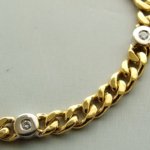 14 karaat bicolor gouden armband met diamant
