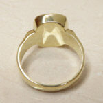 Christian goud cachet ring met lagensteen