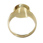 Gouden 14 karaat lagensteen cachet ring