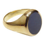 Gouden Christian lagensteen cachet ring